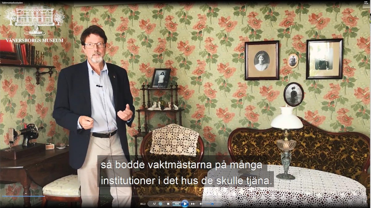 Peter Johansson berättar om Vaktmästarbostaden på Vänersborgs museum