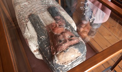 Sarkofagen i den egyptiska salen nu kallad turistresan