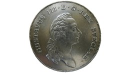 1 Riksdaler Silvermynt år 1782.