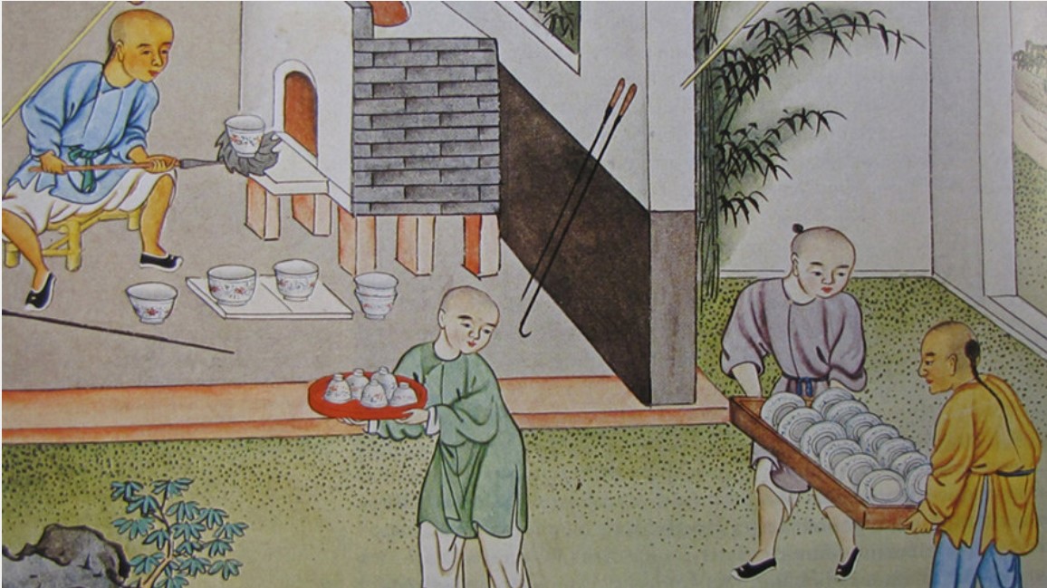 Porslinstillverkning i kina.