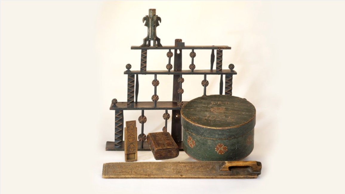 Stilleben med allmogeföremål