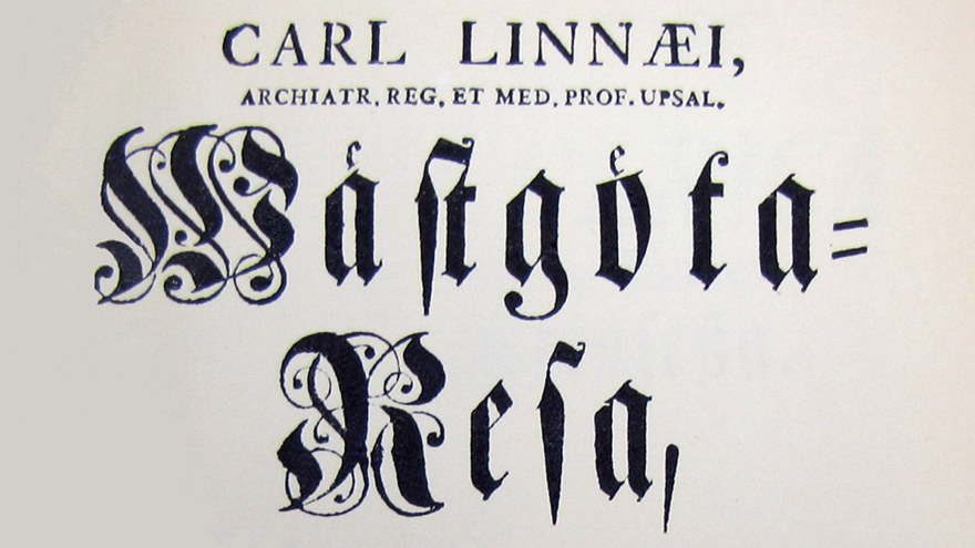 Försättsblad till Carl von Linnés Västgötaresa.