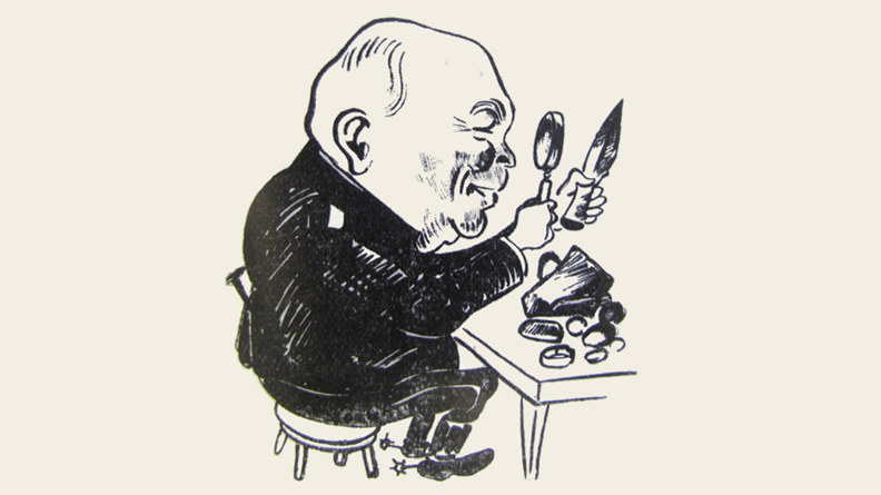 Karikatyr över Gustav Cedergren