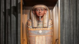 Sarkofag från Egyptiska utställningen på Vänersborgs museum