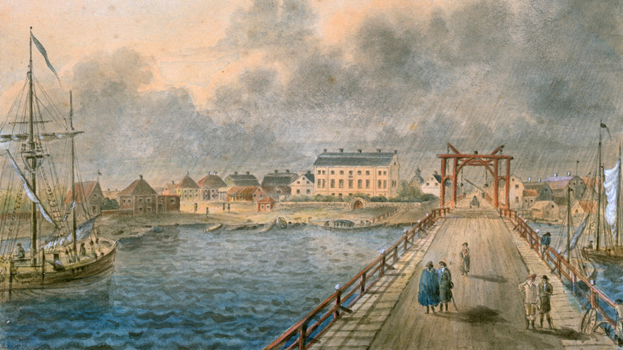 Elis Martin "Vänersborg från Dalbobron"